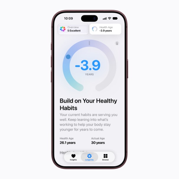 Health App Longevity and Health Age