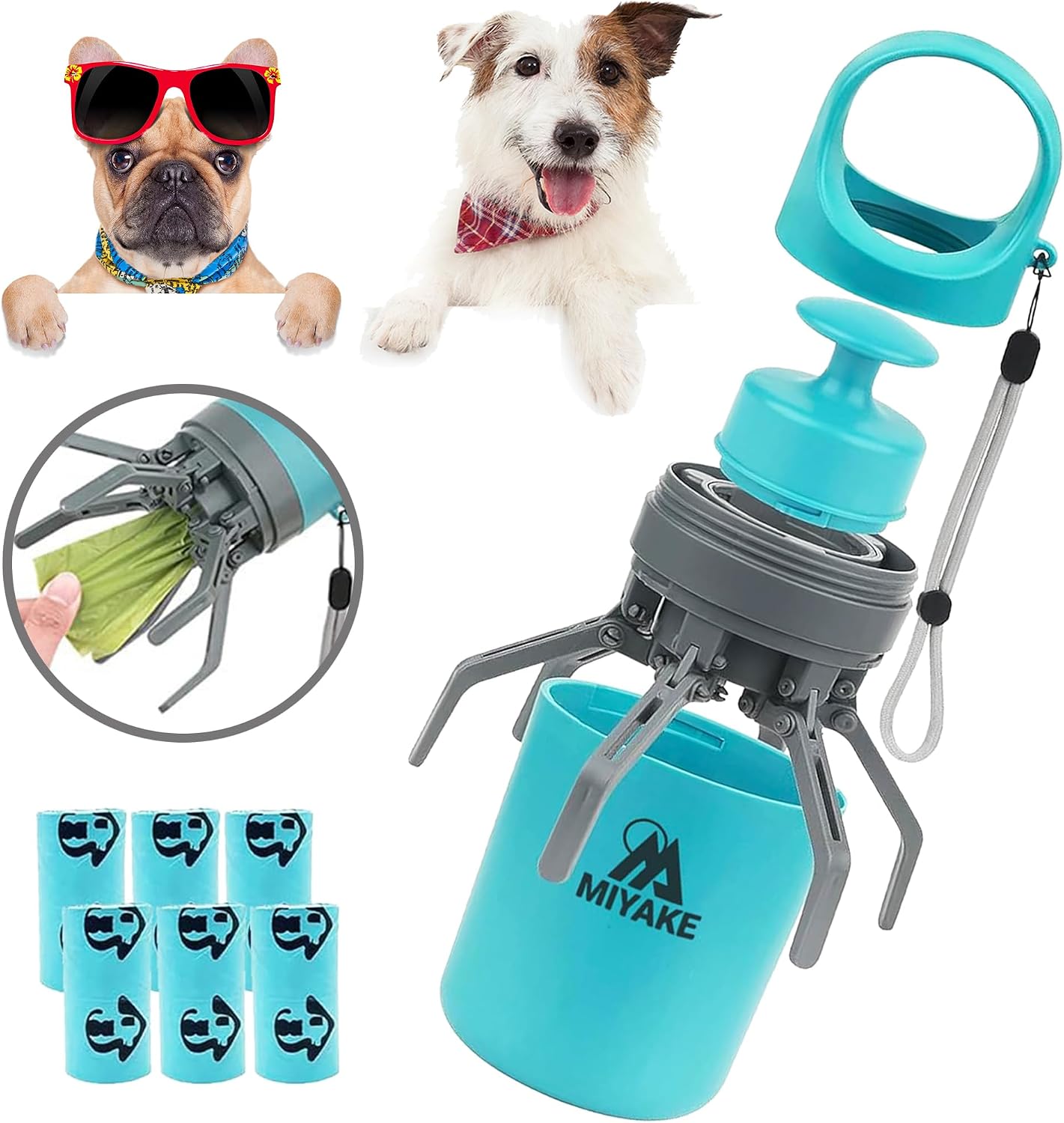 Portable Dog Pooper Scooper with Bag Dispenser