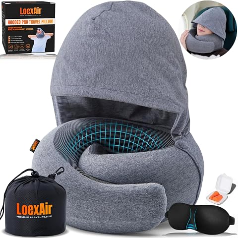 Hooded Pro Travel Memory Foam Neck Pillow
