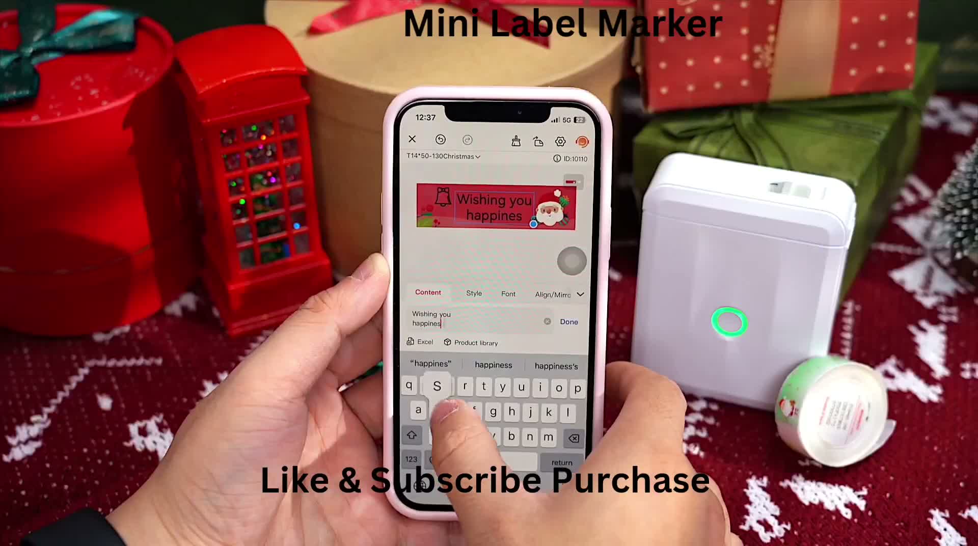 NIIMBOT D110 Portable Smart Bluetooth Label Maker - trending gadget from YouTube