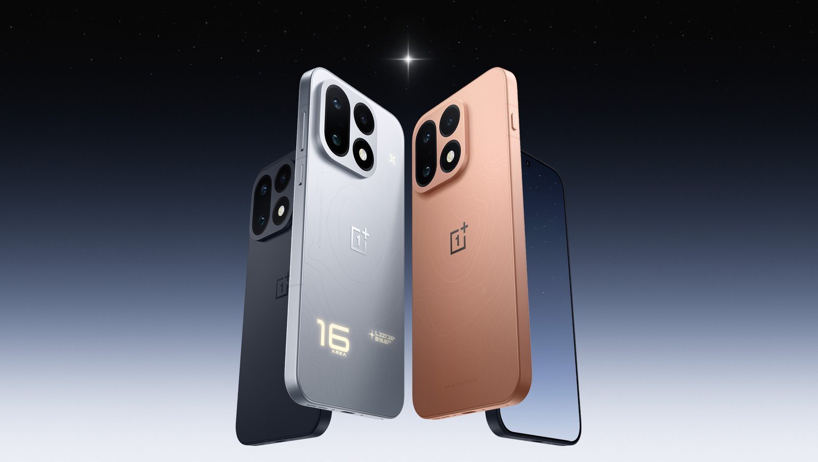 OnePlus 16 in Dark Forest, Tomorrow's Starlight and Mars Masterpiece colors