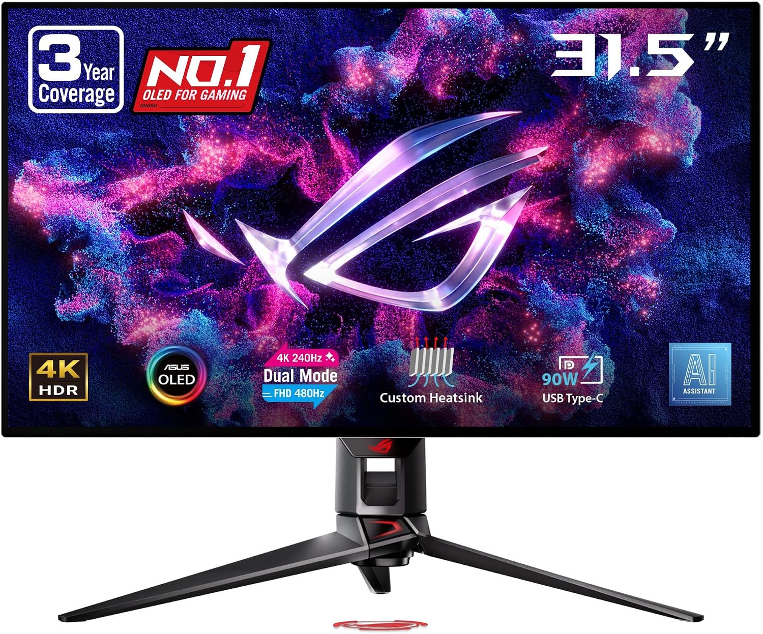 ASUS ROG Swift OLED PG49WCD 49-inch Curved Gaming Monitor (144Hz, 0.03ms, 90W PD)