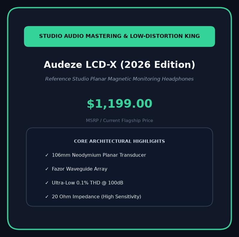 Audeze LCD-X Over-Ear Open-Back Planar Magnetic Studio Headphones