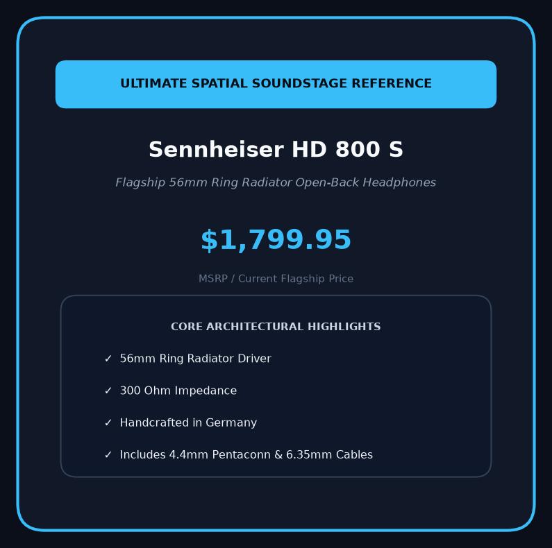 Sennheiser HD 800 S Reference Dynamic Open-Back Headphones